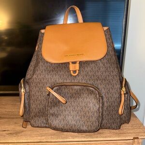 Michael Kors Leather Signature Backpack